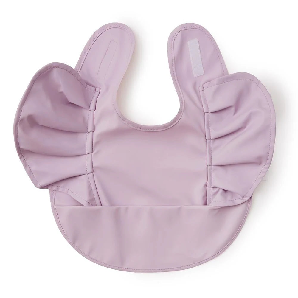 Snuggle Hunny Kids- Lavender Frill Waterproof Bib