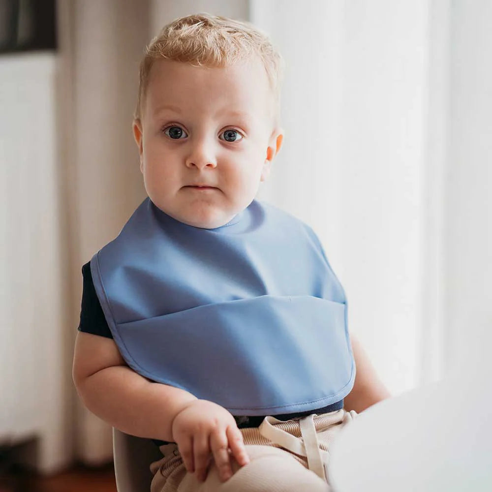 Snuggle Hunny Kids - Sky Blue Waterproof Bib