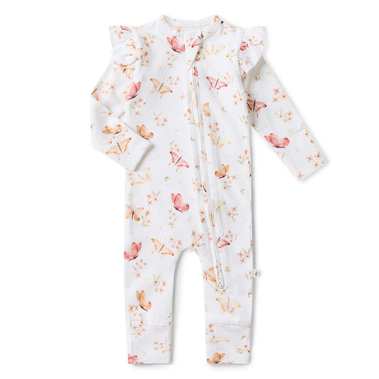 Snuggle Hunny Kids- Butterfly Frill Snugglesuit