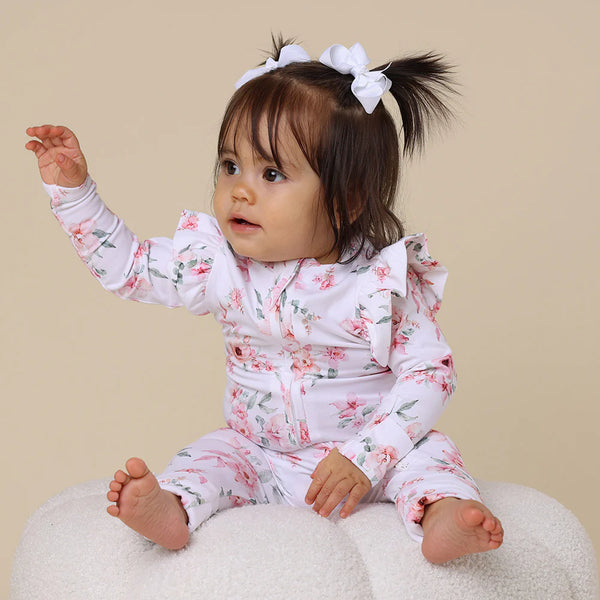 Snuggle Hunny Kids- Camille Convertible Romper with Frill