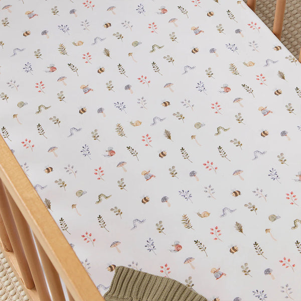 Snuggle Hunny Kids - Garden Friends Organic Fitted Cot Sheet
