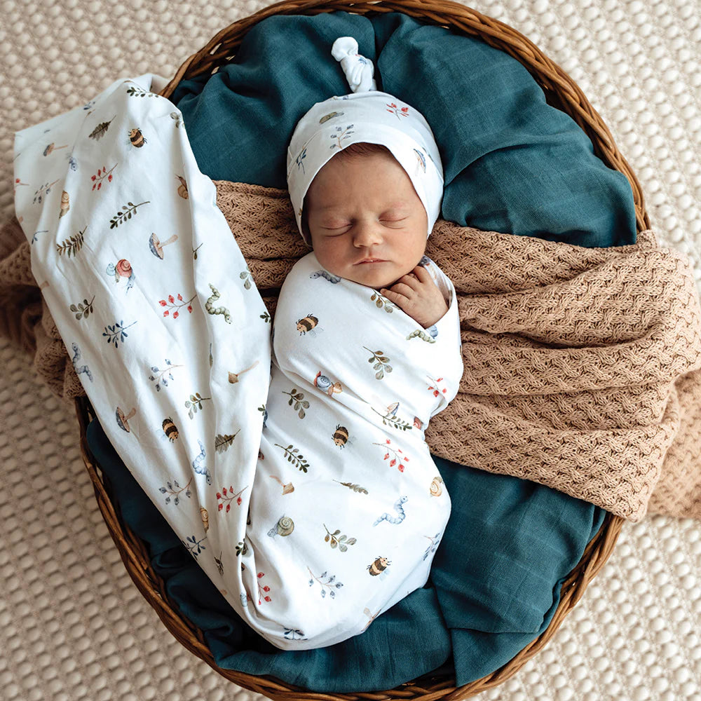 Snuggle Hunny Kids- Garden Friends Jersey Wrap & Headband Set