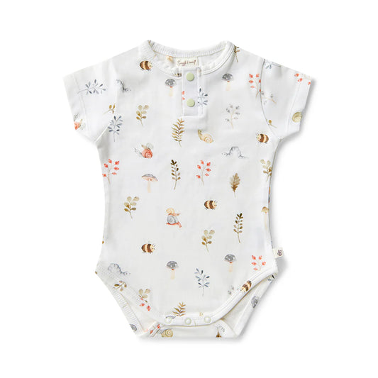 Snuggle Hunny Kids - Garden Friends Short Sleeve Organic Bodysuit