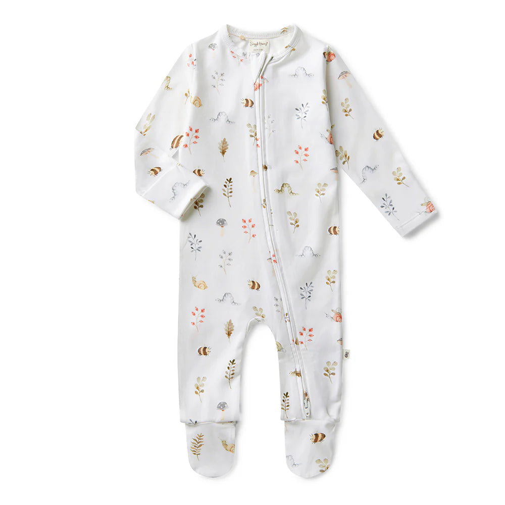 Snuggle Hunny Kids - Garden Friends Organic Snuggle Sleepsuit Zip Footie