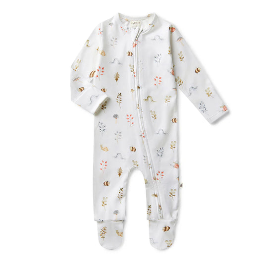 Snuggle Hunny Kids - Garden Friends Organic Snuggle Sleepsuit Zip Footie