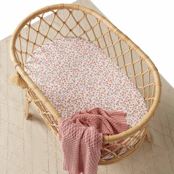 Snuggle Hunny Kids-Spring Floral Fitted Bassinet Sheet & Change Pad Cover