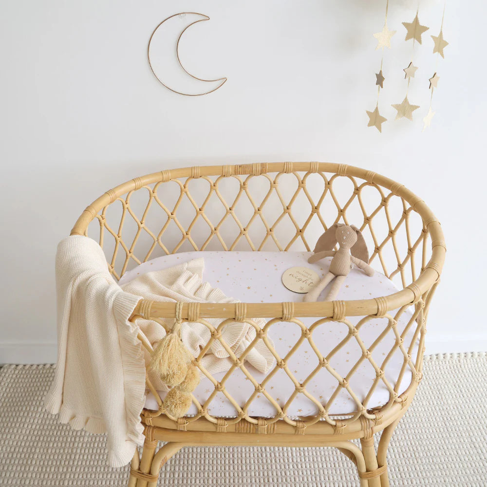 Snuggle Hunny- Stardust Fitted Bassinet Sheet & Change Pad Cove