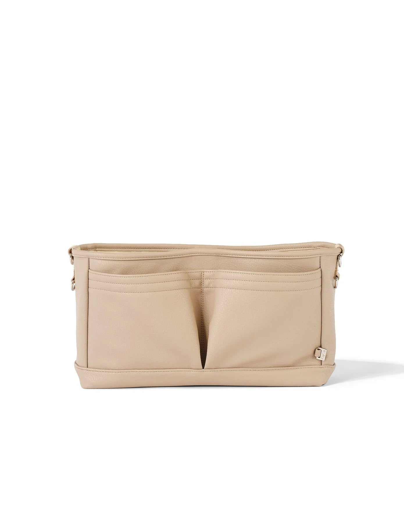 Oi Oi- Stroller Organiser- Oat Dimple Faux Leather