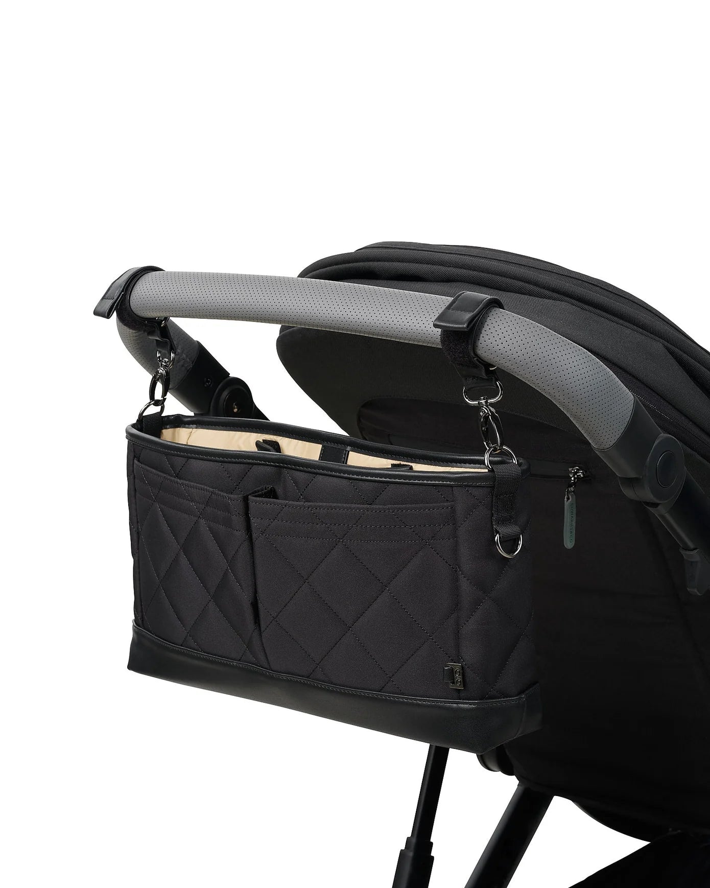 Oi Oi- Stroller Organiser- Black Diamond Quilt