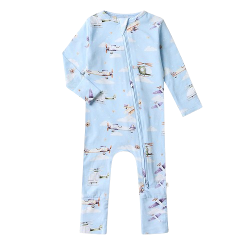 Snuggle Hunny - Taking Flight Organic Snugglesuit Convertible Romper
