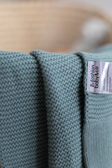 Personalised Knitted Blanket- Azure