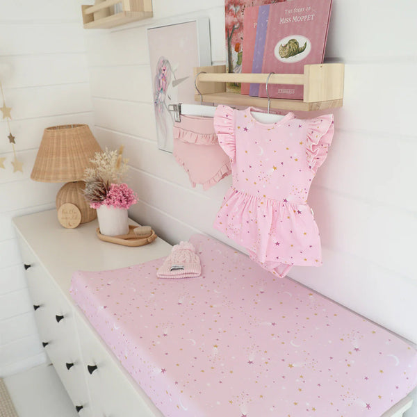 Snuggle Hunny Kids- Twinkle Fitted Bassinet Sheet & Change Pad Cover