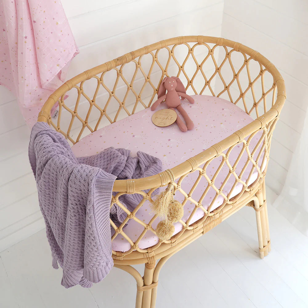 Snuggle Hunny Kids- Twinkle Fitted Bassinet Sheet & Change Pad Cover