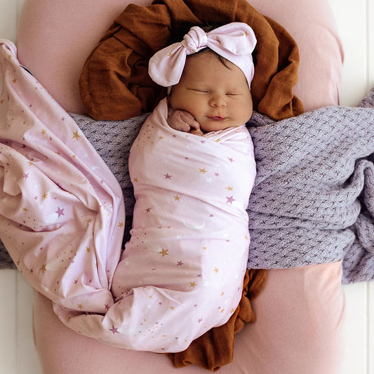 Snuggle Hunny - Twinkle Jersey Wrap & Beanie Set