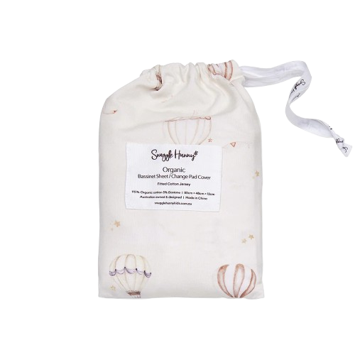 Snuggle Hunny - Up & Away Organic Bassinet Sheet/Change Pad Cover