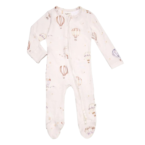 Snuggle Hunny - Up & Away Organic Snuggle Sleepsuit Zip Footie