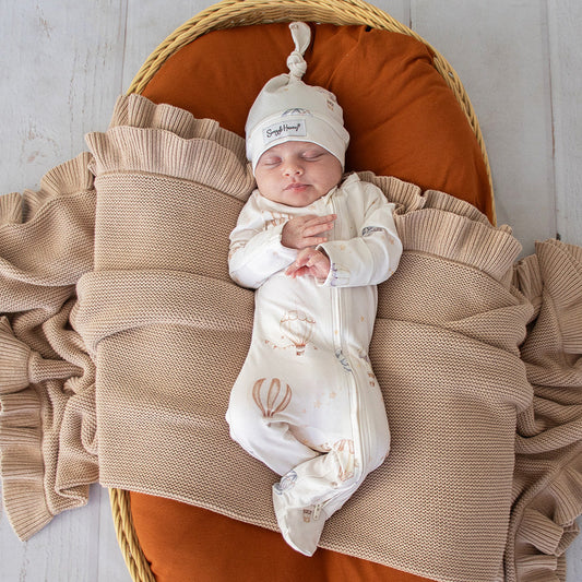 Snuggle Hunny - Up & Away Organic Snuggle Sleepsuit Zip Footie