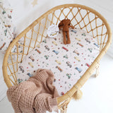 Snuggle Hunny- Vintage Cars Fitted Bassinet Sheet & Change Pad Cover