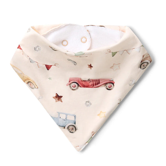 Snuggle Hunny Kids-Vintage Cars Dribble Bib