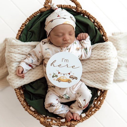 Snuggle Hunny - Vintage Cars & Bronze Milestone Cards