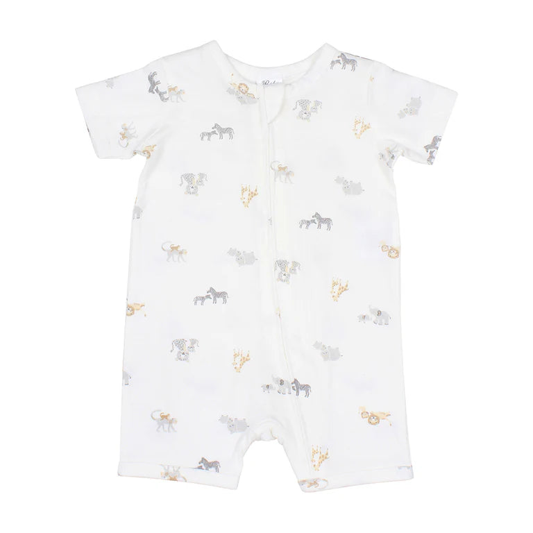 BeBe - Safari Organic Short Sleeve Romper - SIZE 00000
