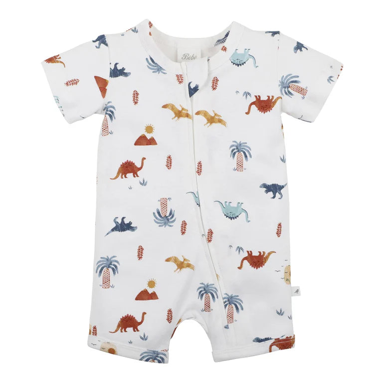 BeBe- Dino Organic Short Sleeve Romper