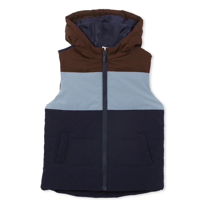 Milky Clothing- Panel Hooded Puffer Vest