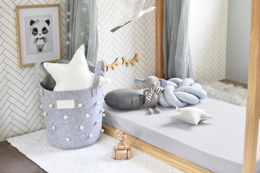 Snuggle Hunny Kids- Stone Fitted Cot Sheet