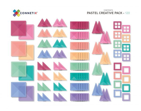 Connetix Tiles-120 Piece Pastel Creative Pack