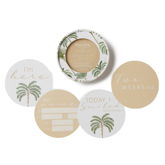 Snuggle Hunny Kids- Green Palm & Sand Milestone Cards