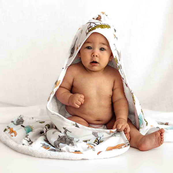 Snuggle Hunny Kids- Hooded Towel- Safari
