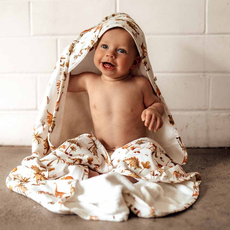 Snuggle Hunny Kids- Hooded Towel- Dino
