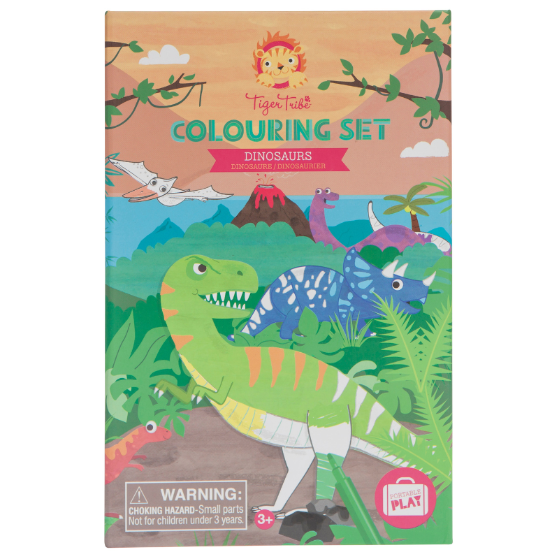 Tiger Tribe- Dinosaur- Colouring Set