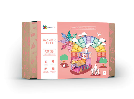 Connetix Tiles-202 Piece Pastel Mega Pack