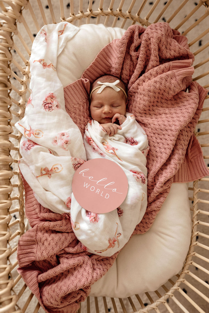 Snuggle Hunny Kids- Rosa Diamond Knit Baby Blanket