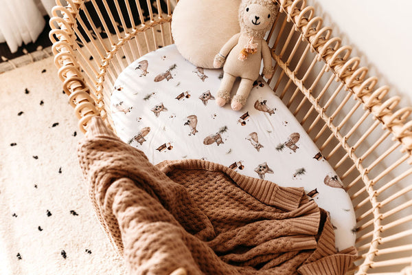 Snuggle Hunny Kids-Hazelnut Diamond Knit Baby Blanket