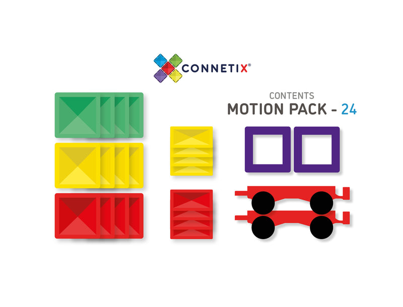Connetix Tiles- 24 Piece Motion Pack