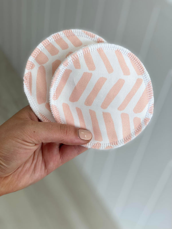 Miss Mae Studio- Reusable Breast Pads- Pink Stripes