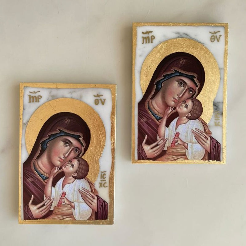 Marble Religious Icon- Mother Mary - Neutral