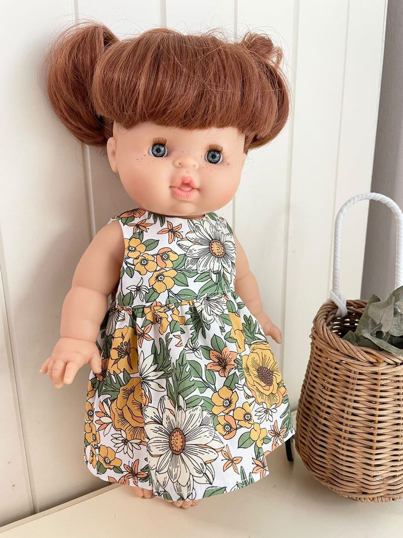 Handmade Doll's Clothing- Dress- Earth Floral