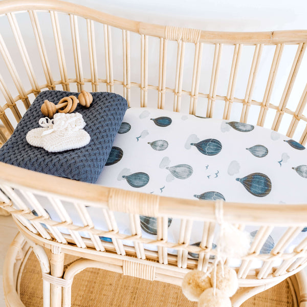 Snuggle Hunny Kids- Cloud Chaser Fitted Bassinet Sheet & Change Pad Cover