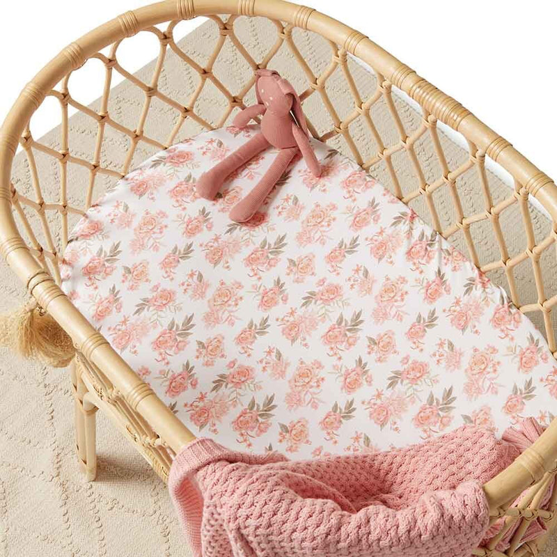 Snuggle Hunny Kids- Rosette Fitted Bassinet Sheet & Change Pad Cover