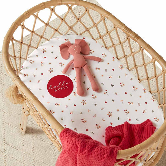 Snuggle Hunny Kids- Ladybug Fitted Bassinet Sheet & Change Pad Cover