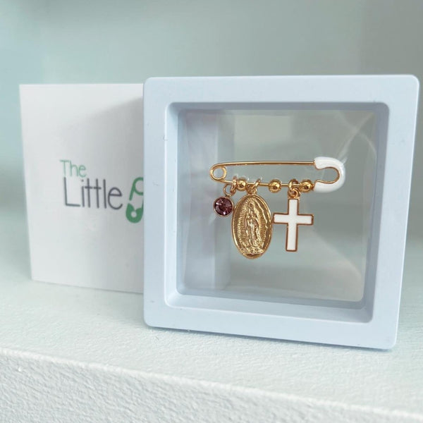 The Little Pin- Birthstone Mother Mary