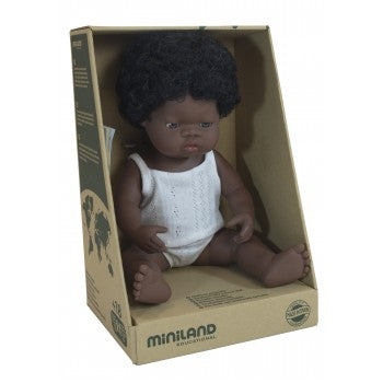 Miniland Baby Dolls 38cm- African Girll