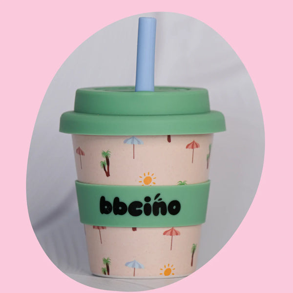 BBCino- Life's a Beach Babycino Cup & Straw