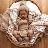 Snuggle Hunny Kids- Fawn Bonnet  & Bootie Set