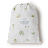 Snuggle Hunny Kids- Green Palm Fitted Cot Sheet