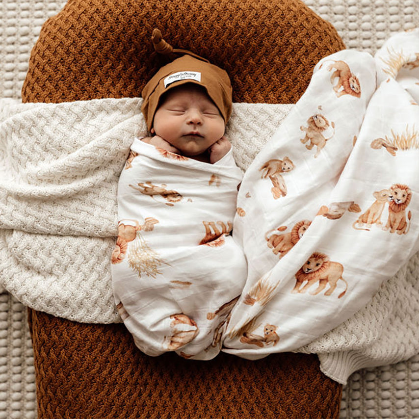 Snuggle Hunny Kids- Lion Organic Muslin Wrap