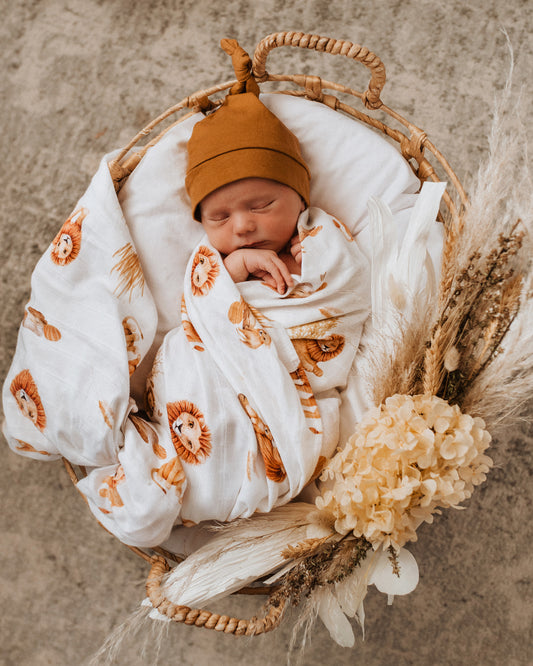 Snuggle Hunny Kids- Lion Organic Muslin Wrap